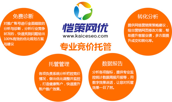 愷策網(wǎng)優(yōu)是一家專業(yè)做競(jìng)價(jià)托管的服務(wù)商 愷策網(wǎng)優(yōu)是一家專業(yè)做競(jìng)價(jià)托管的服務(wù)商